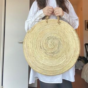 Garmentory round wicker/draw bag
